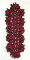 roll stitch bookmark (maroon)