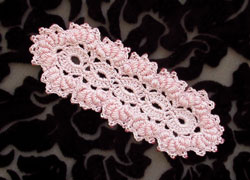 pink roll stitch bookmark