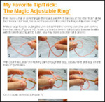 Part of my Magic Adjustable Ring Tutorial in Yarn Can Make This! Newsletter