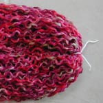 one ball of unraveled yarn